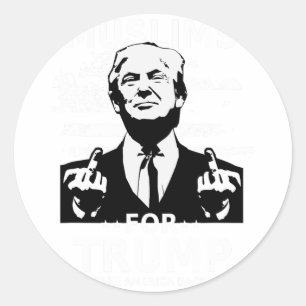 Adesivo Redondo Para Trump 2024 Eleição Funny Conservadora 45 47