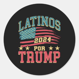 Adesivo Redondo Para Trump 2024 Presidente Eleitoral Hispânico Lat