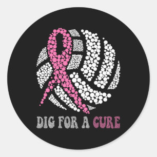 Adesivo Redondo Para Um Estilo Ponto De Cancer De Mama Curto, De V