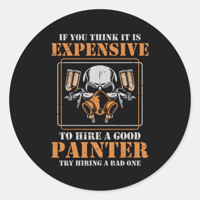 Adesivo Redondo Para Um Pintor De Carro (Frente)