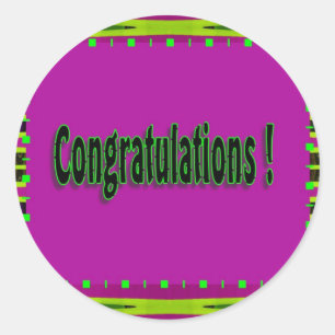 Adesivo Redondo parabéns