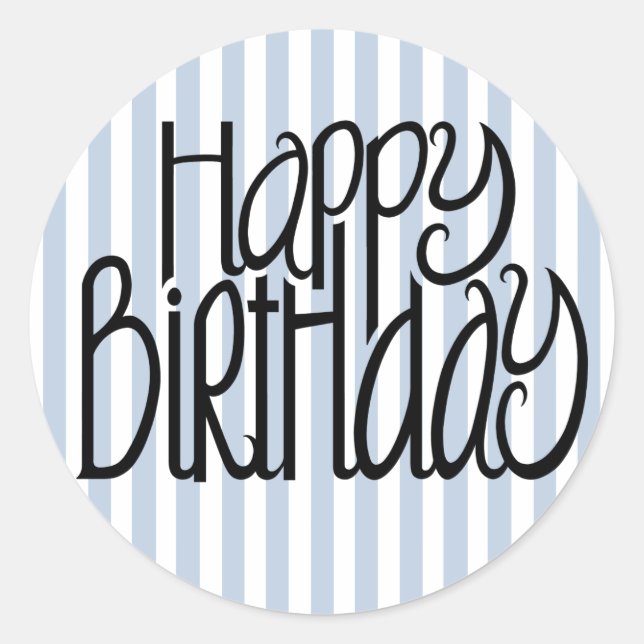 Adesivo Redondo Parabéns Blue Striker Sticker (Frente)