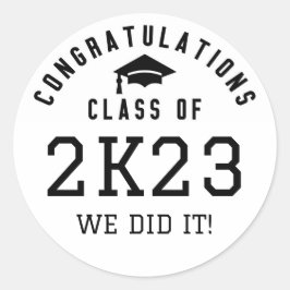 Adesivo Redondo Parabéns Classe de 2K23