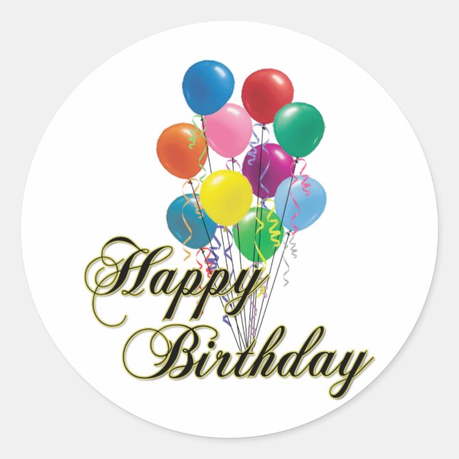 Adesivo Redondo Parabéns - D4 (Frente)