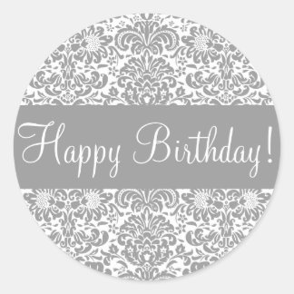 Adesivo Redondo Parabéns Damask Envelope Sticker Seal