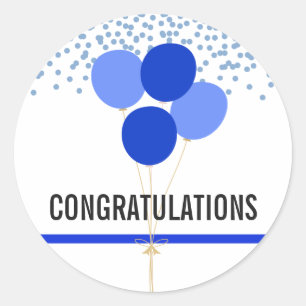 Adesivo Redondo Parabéns do Partido Policial Brancos