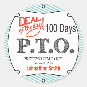 Adesivo Redondo Parabéns Engraçados Promovidos para Fingir o Tempo