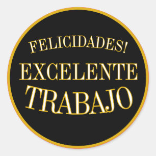 ADESIVO REDONDO PARABÉNS EXCELENTE TRABALHO, (EDITÁVEL)