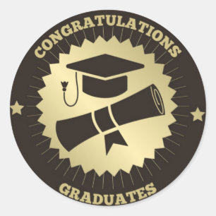 Adesivo Redondo Parabéns Graduados 