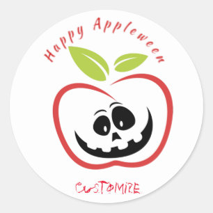 Adesivo Redondo Parabéns Jack O'lantern Thunder_Cove