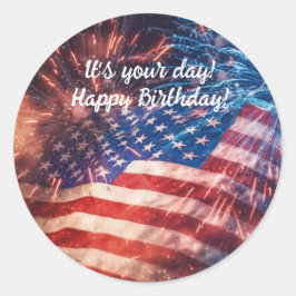 Adesivo Redondo Parabéns Patriótico