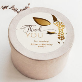 Adesivo Redondo Parabéns Safari, obrigado