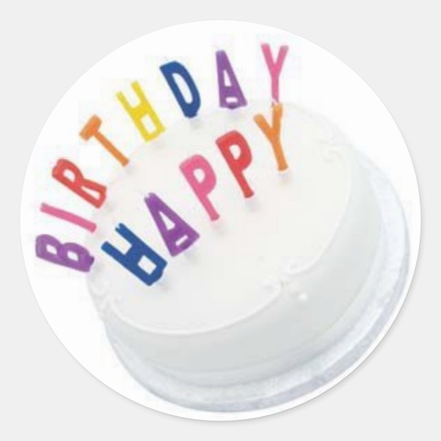 Adesivo Redondo Parabéns, Vinheta GRANDE (Frente)