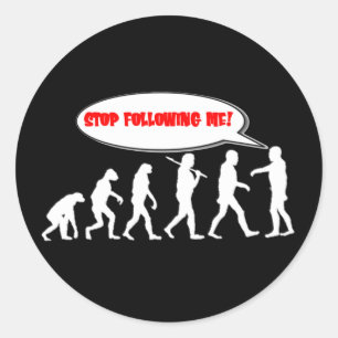 Adesivo Redondo Parada da evolução/criação que segue me