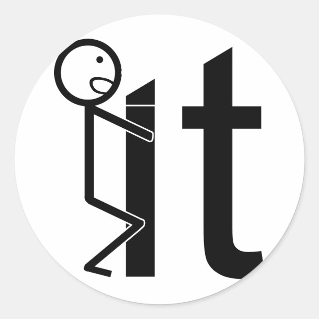 Adesivo Redondo Parafuso Os Presentes De Figura De Pau Engraçado (Frente)