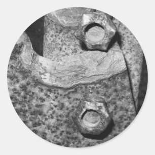 Adesivo Redondo Parafusos e parafusos oxidados