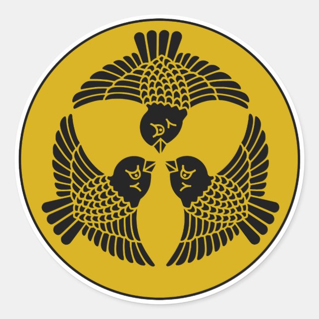 Adesivo Redondo Paragem de Sparrow Japonês (Frente)