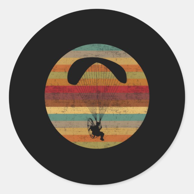Adesivo Redondo Paraglider Paramotor (Frente)