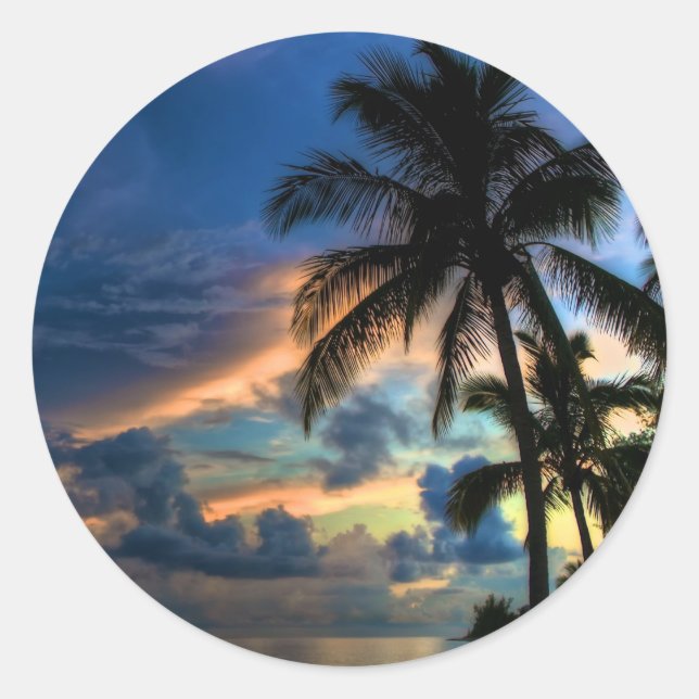 Adesivo Redondo Paraíso é onde você está! (Frente)