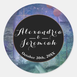 Adesivo Redondo Paraíso nas Florestas Montanhosas