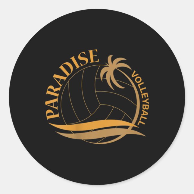 Adesivo Redondo Paraíso Voleibol (Frente)