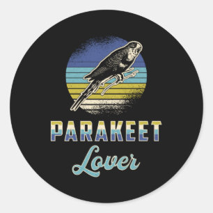 Adesivo Redondo Parakeet Lover Bird Birds Budgerigar Pet Budget