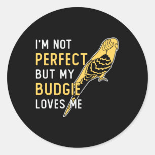 Adesivo Redondo Parakeet Lover My Budget Me ama Pet Budgerigar