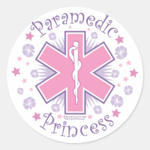 Adesivo Redondo Paramedic Princess