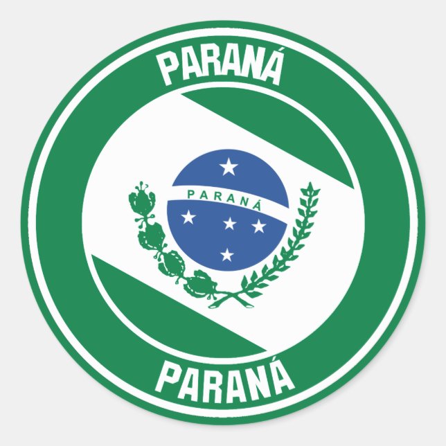 Adesivo Redondo Paraná Round Emblem (Frente)