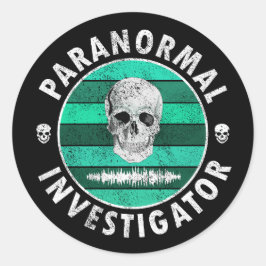 Adesivo Redondo Paranormal Investigador
