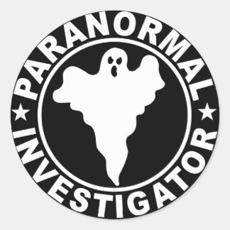 Adesivo Redondo Paranormal Logotipo do Investigador Decal
