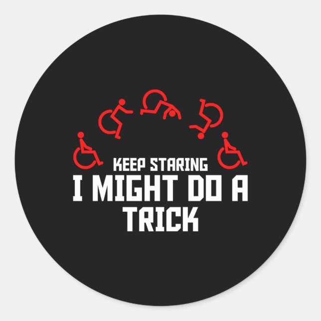 Adesivo Redondo Paraplégia Paraplégia Deficiente Pessoa Cadeira de (Frente)