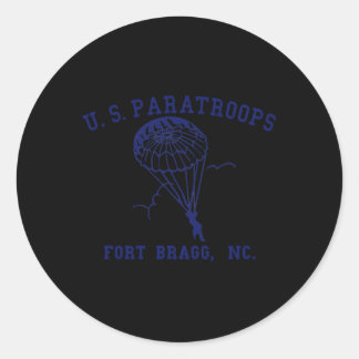 Adesivo Redondo Paraquedas Us Fort Bragg Nc Ww2