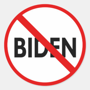 Adesivo Redondo Parar Biden