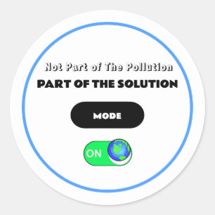 Adesivo Redondo Parar de poluir