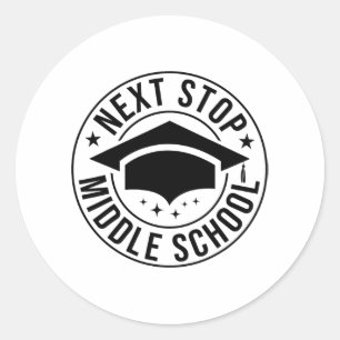 Adesivo Redondo Parar Ki de Graduação da Escola Secundária