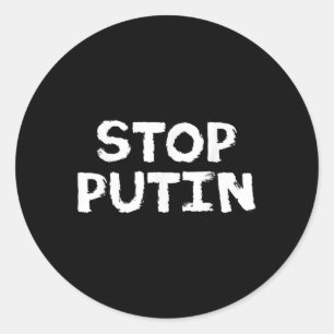 Adesivo Redondo Parar o Protesto Anti-Guerra de Putin