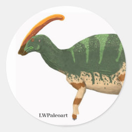 Adesivo Redondo Parasaurolophus Sticker