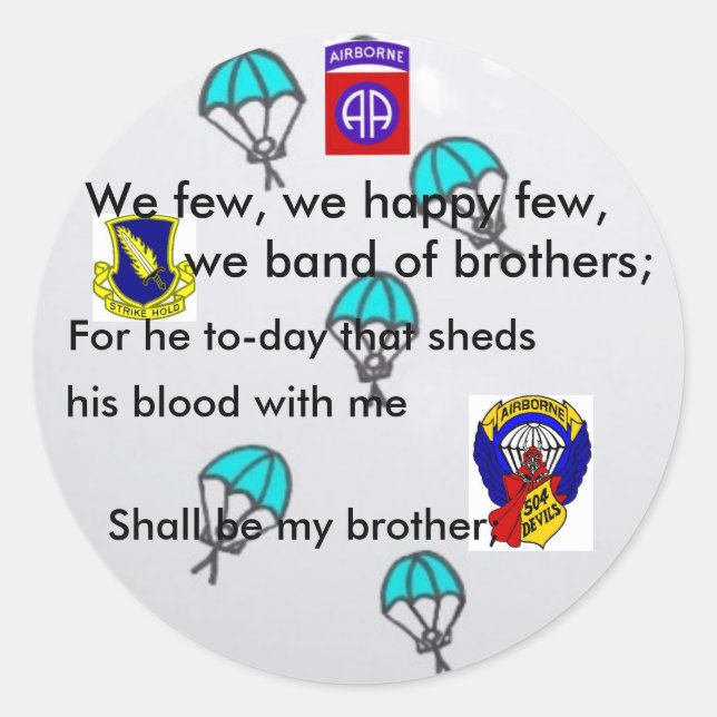 Adesivo Redondo Paratrooper FUNNY (Frente)