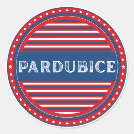 Adesivo Redondo Pardubice City Pride Emblem – Czech Identity
