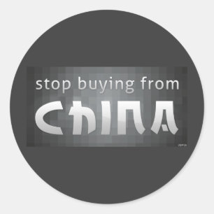 Adesivo Redondo Pare de comprar da China