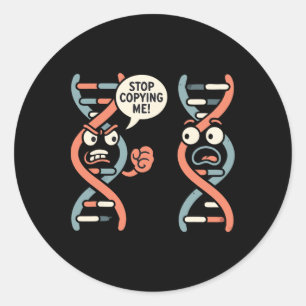 Adesivo Redondo Pare de me copiar Professor de Biologia de DNA de