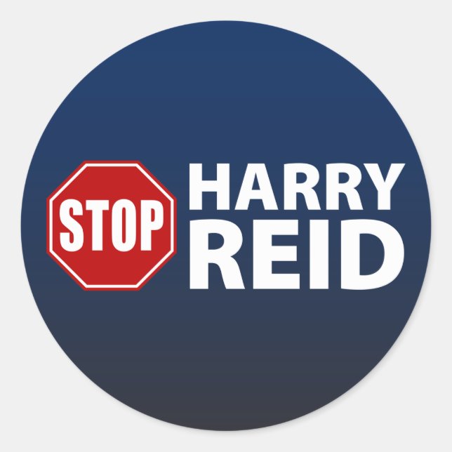 Adesivo Redondo Pare Harry Reid (Frente)