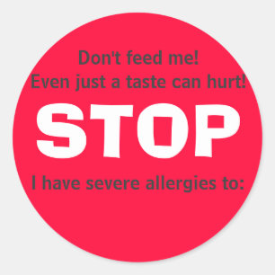 Adesivo Redondo Pare, não me alimente!