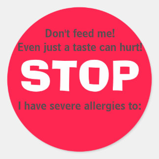 Adesivo Redondo Pare, não me alimente!