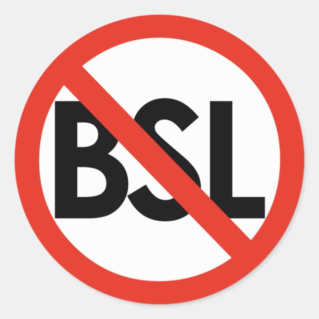 Adesivo Redondo Pare o BSL! Vinhetas Grandes Anti-BSL (Frente)