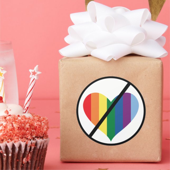 Adesivo Redondo Pare o Rainbow Love (Festa)