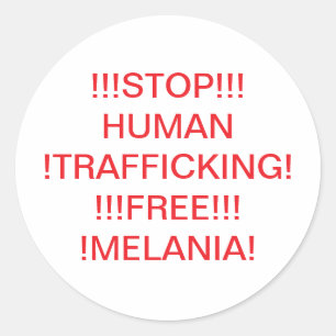 Adesivo Redondo PARE O TRÁFICO HUMANO Hankamer Artjunkhaus CÔMIC