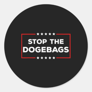 Adesivo Redondo Pare Os Dogegs Anti Doge Trump