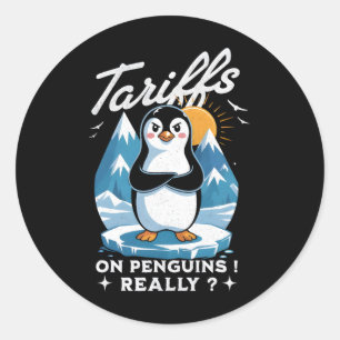 Adesivo Redondo Pare Os Tarifários Antitrump Fafo Resistir Pinguin